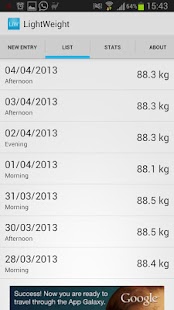 Free LightWeight weight logger APK