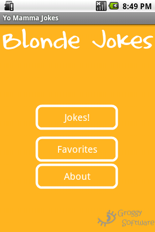 Android application Blonde Jokes screenshort