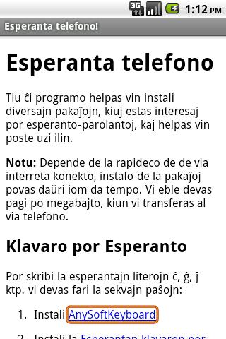 Android application Donaco de 2 EUR por Esperanto screenshort