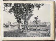 Gezicht op brug over de Wampoe-rivier, Tandjong Poera, Langkat Sumatra