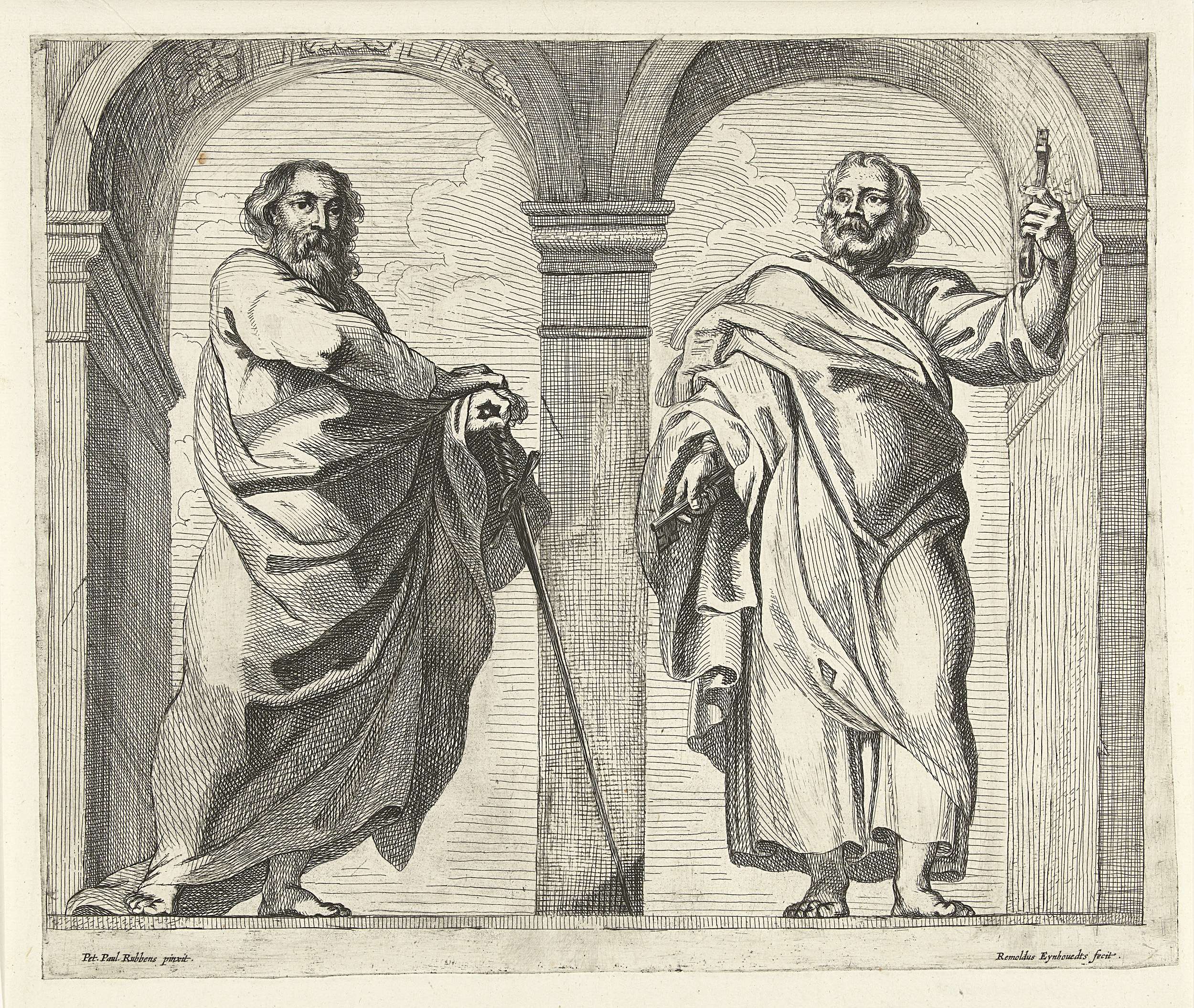 Petrus en Paulus in een vestibule