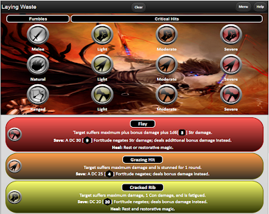  Laying Waste: Critical Hit App  