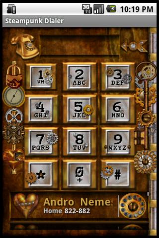 Android application Steampunk Dialer screenshort