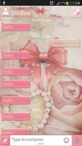 GO SMS Proのプリティボウ