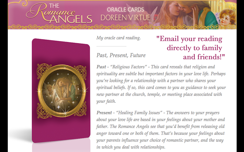 Romance Angels Oracle Cards Screen 3
