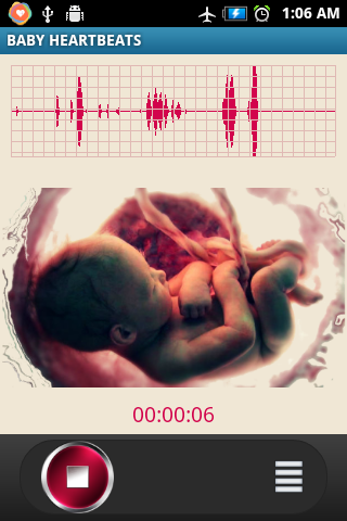 Android application Baby Heartbeats Lite screenshort