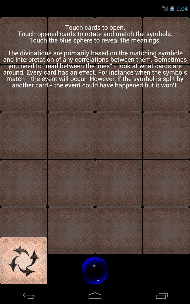 Gypsy Fortune Telling Cards Screen 1