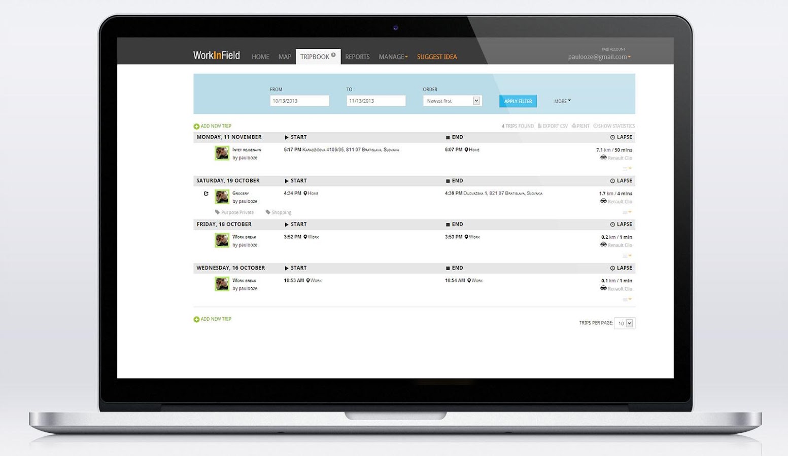 GPS Mileage Tracker Android Apps on Google Play