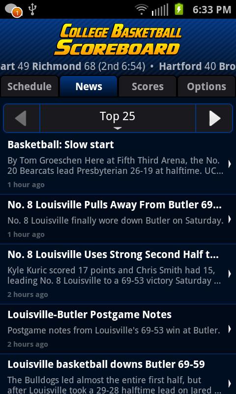 College Basketball Scoreboard+ Screen 3