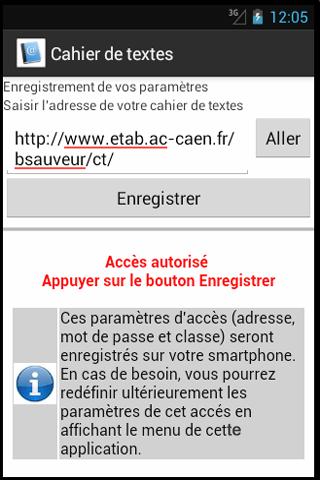 Cahier de textes - Chocolat Screen 2