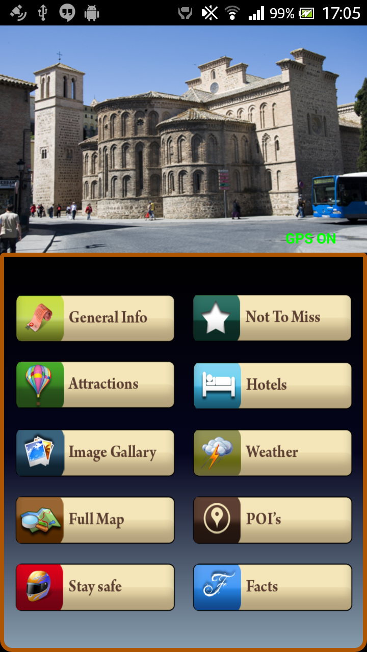 Toledo Offline Map Guide Screen 1