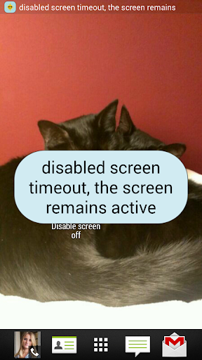 Disable screen off