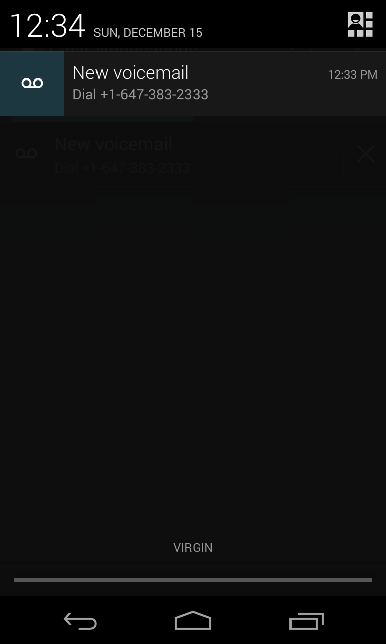 Clear Voicemail Notifications Screen 2