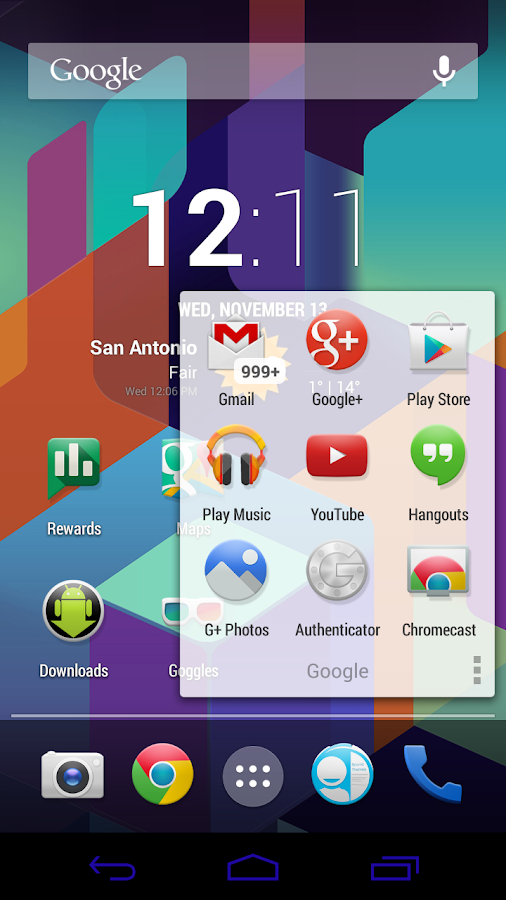 KitKat 4.4 Launcher Theme - screenshot