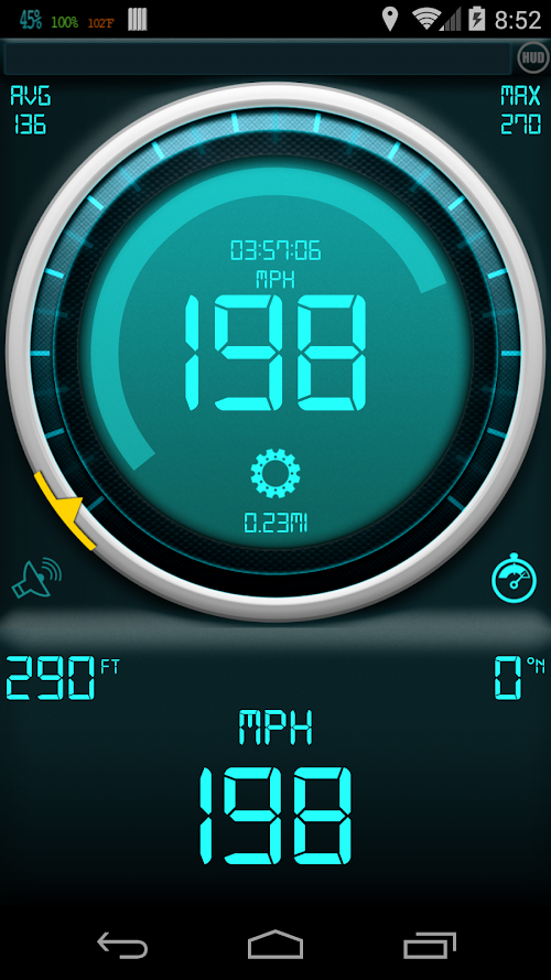 Android application Gps Speedometer Pro screenshort