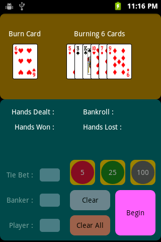 Mini-Baccarat Screen 2