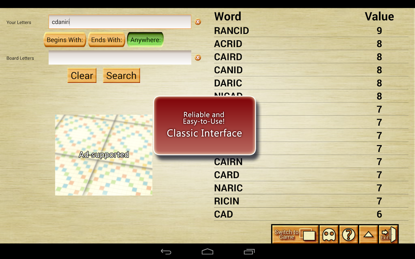 Word Breaker (Scrabble Cheat) screenshot