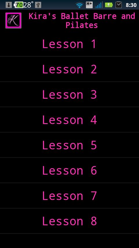 Ballet Fit &amp; Pilates Workouts Screen 3