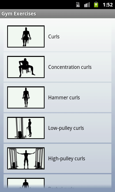 Gym Exercises Screen 3
