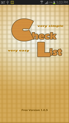 Very easy Check List