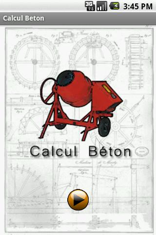 Android application Calcul béton screenshort