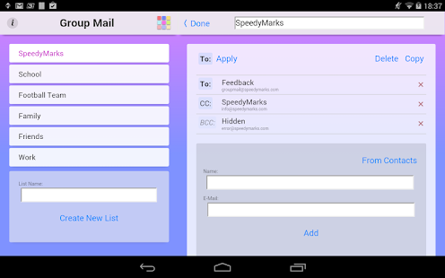  Group Mail Free – Vignette de la capture d'écran  