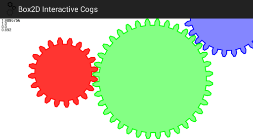 Box2D Interactive Cogs
