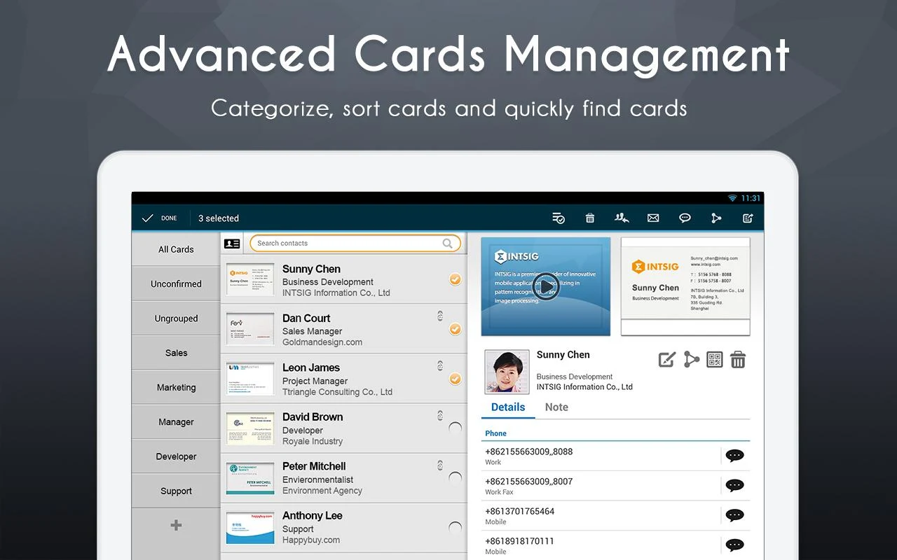 CamCard - Business Card Reader - screenshot