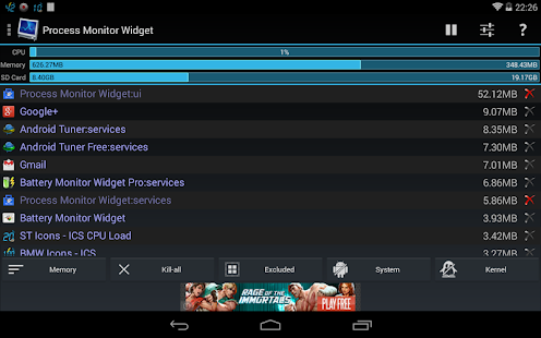 Process Monitor Widget