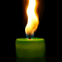 Animated virtual candle logo