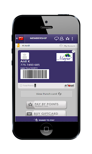 Mayur Thali mLoyal App