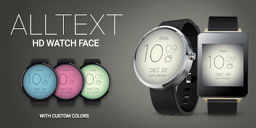 Android application AllText HD Watch Face screenshort