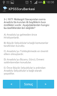 Free 2015 KPSS Tarih Soru Bankası APK for Android