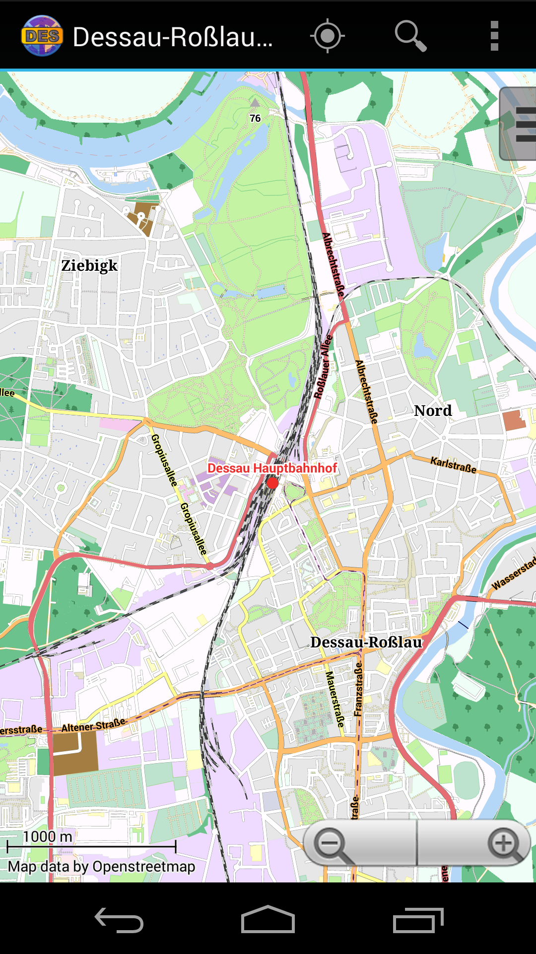Android application Dessau Offline City Map screenshort