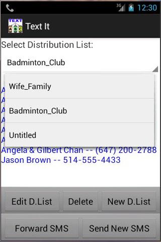 Text It Group SMS Screen 3