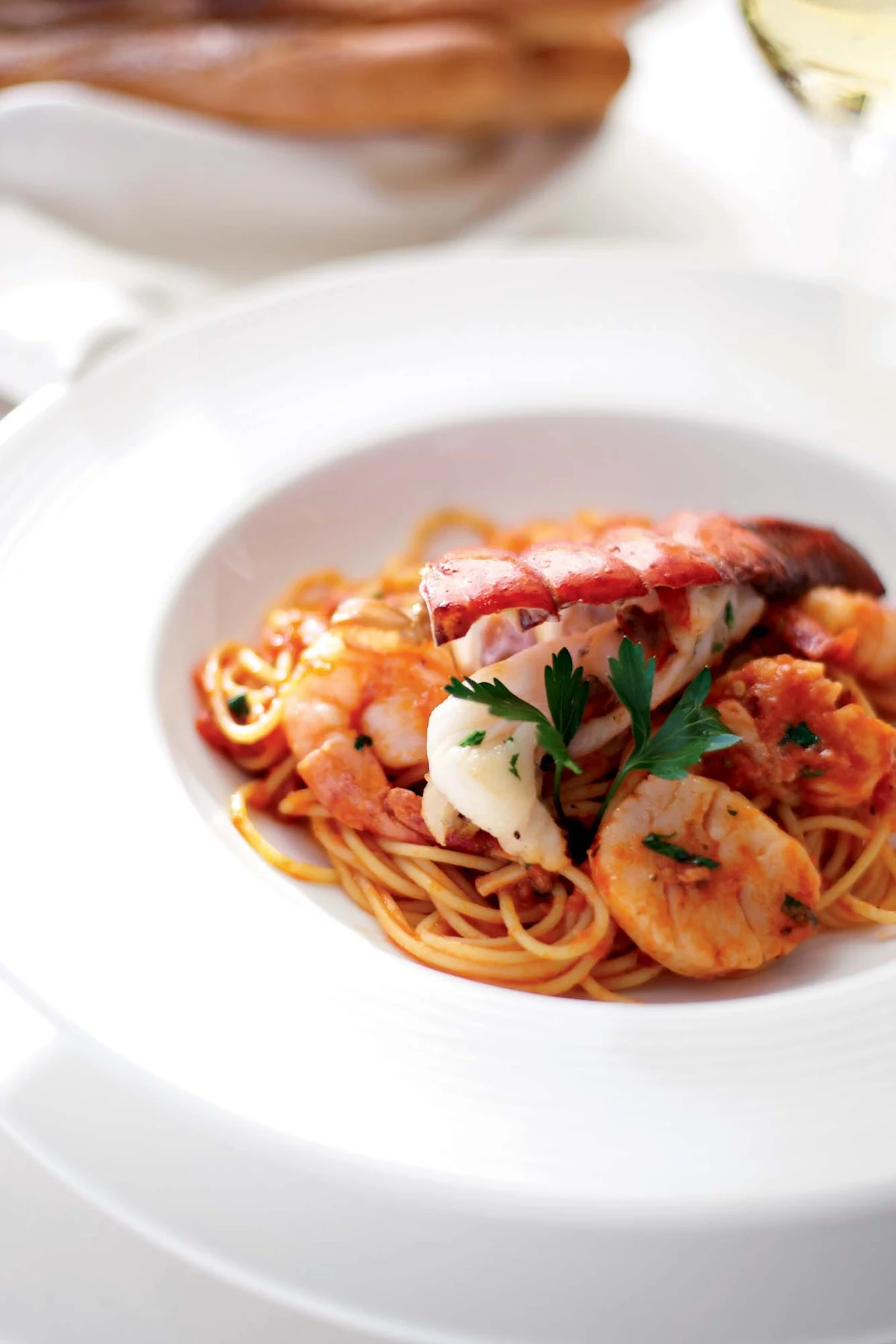 Culinary-Experiences-Lobster-Pasta-Entree-1 - Indulge on lobster pasta during your Crystal Symphony voyage.