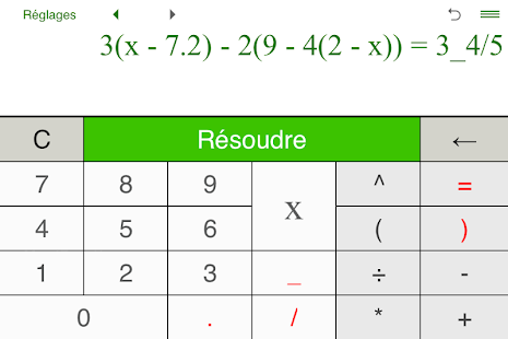 Les équations du premier degré Screen 3