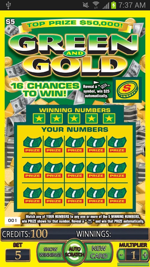 Android application == GREEN GOLD Scratch Card == screenshort