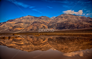 Death Valley reflection by Brent Morris - Landscapes Deserts