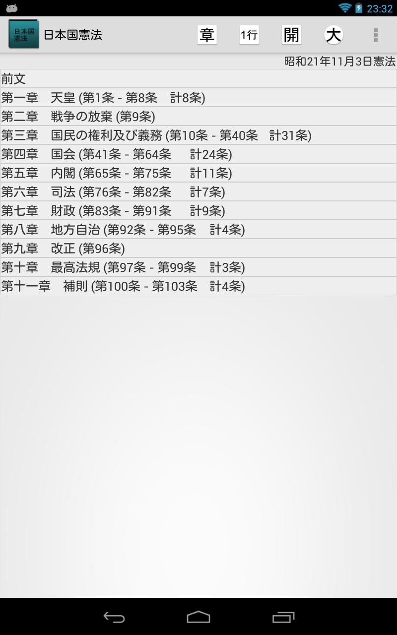 日本国憲法 Screen 1