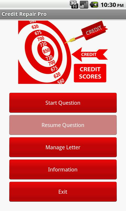 Android application Credit Repair Pro screenshort