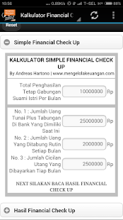 Kalkulator Perencana Keuangan Screenshots 1