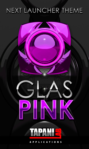 Next Launcher Theme glas pink