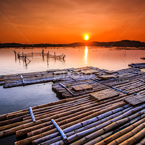 Rowo Jombor, Klaten, Middle Java by Richard Liong - Landscapes Sunsets & Sunrises