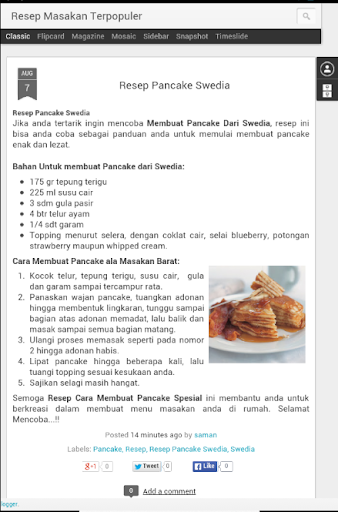 Resep Masakan Terpopuler