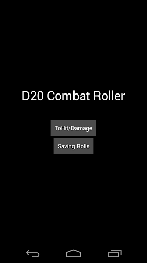D20 RPG Combat Roller