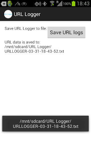 URL Logger - A Usability tool