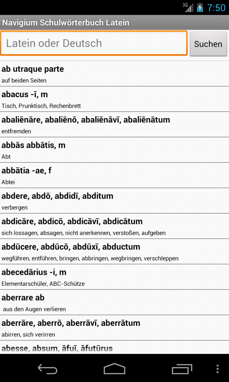 Latein-Deutsch Schulwörterbuch Screen 1