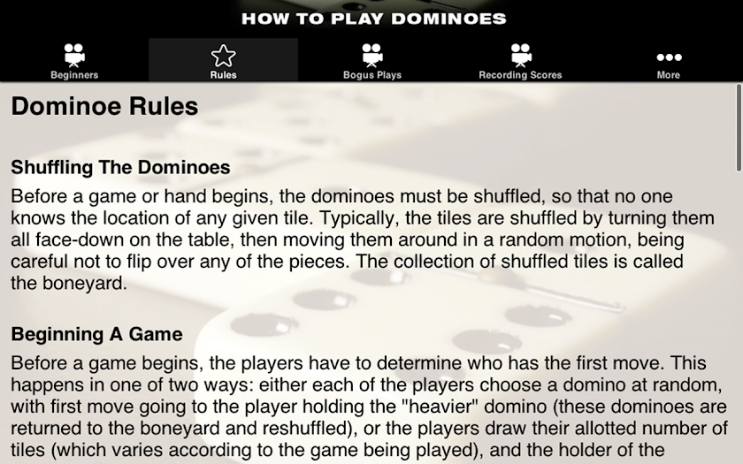 How To Play Dominoes Screen 3