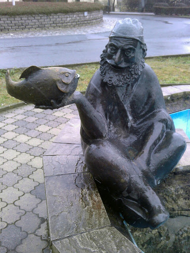 Nový Bor, Fontána muže s rybou